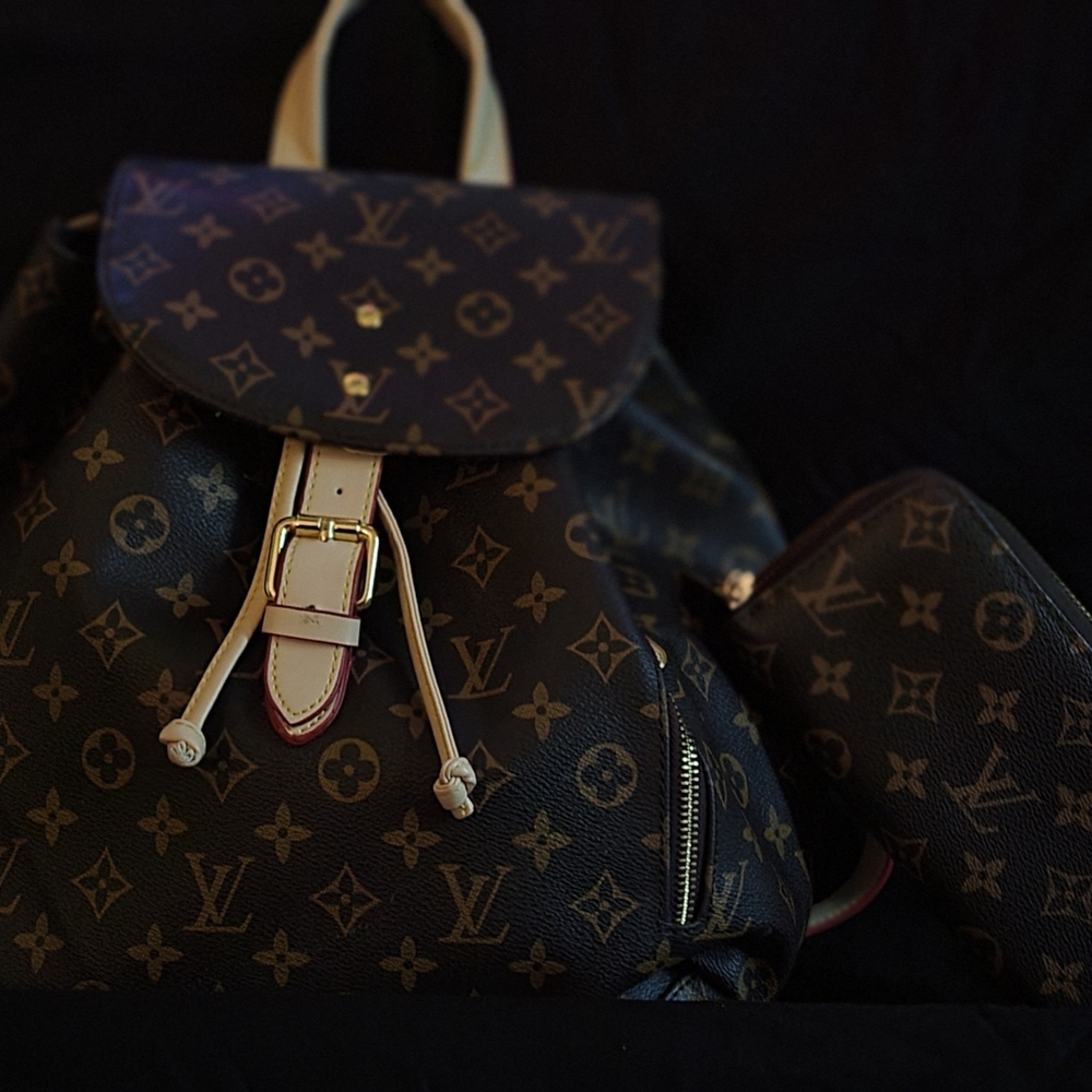 Buckle closure backpack with wallet